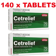 Load image into Gallery viewer, Cetrelief, Pharmacy Action (Generic Zyrtec) Cetirizine Hydrochloride 10gm