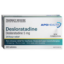 Load image into Gallery viewer, Desloratidine 5 mg 24 Hour Allergy Relief 40 Tablets (Generic Desonex - Aerius)