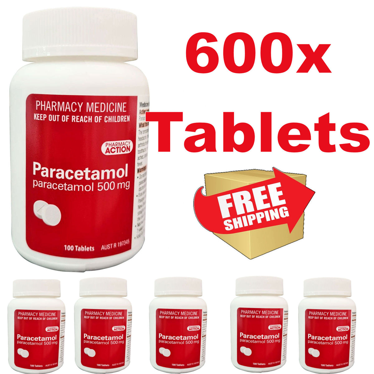 600x Generic Health Paracetamol 500mg (bottle Pack) – Allied Pharmacy 