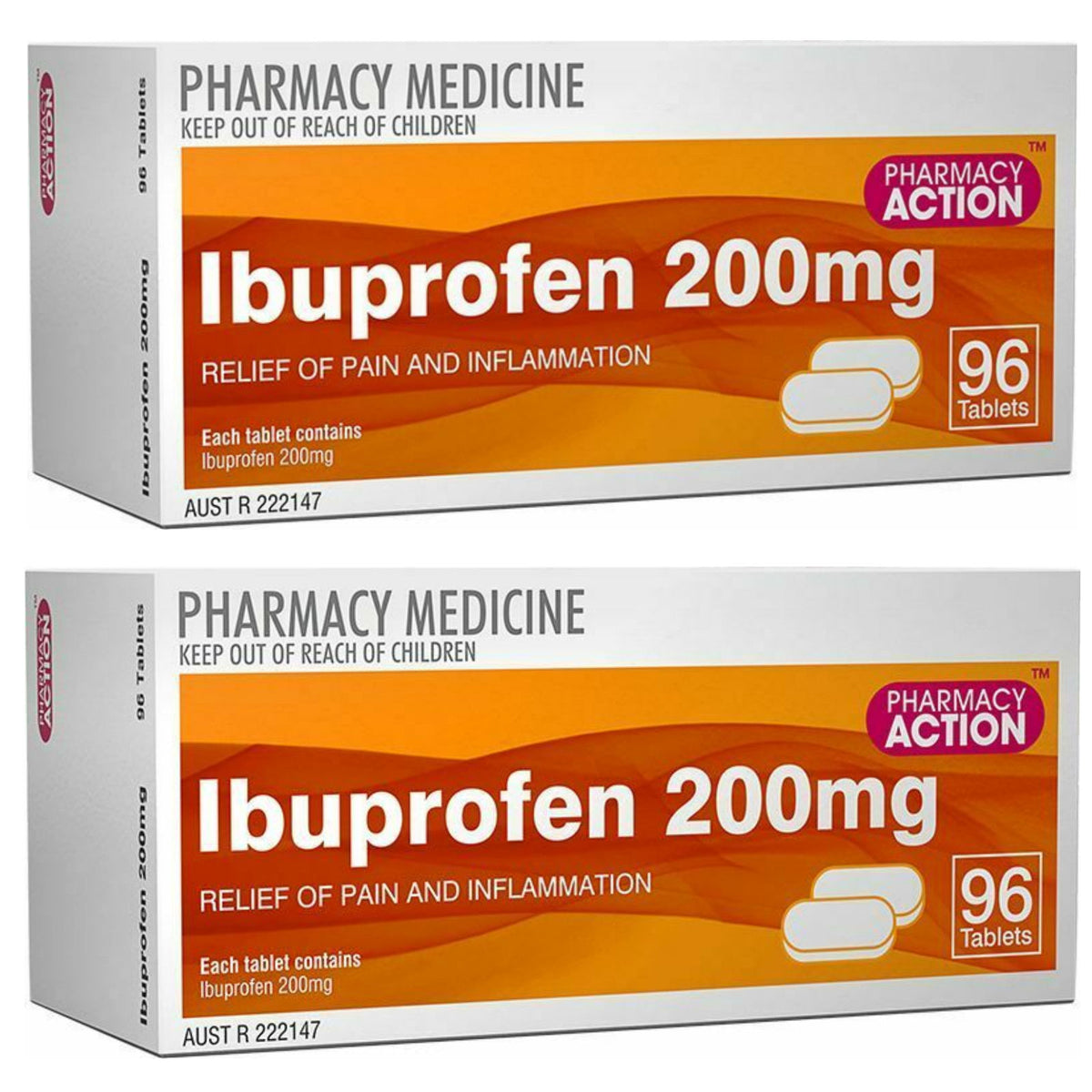 192x Pharmacy Action Ibuprofen 200mg Allied Pharmacy Group Pty Ltd