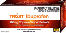 Load image into Gallery viewer, Ibuprofen 200mg Capsule Shaped Tablets
