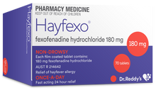 Load image into Gallery viewer, 100x Hayfexo, Fexofenadine Hydrochloride 180mg (70tab + 30tab)
