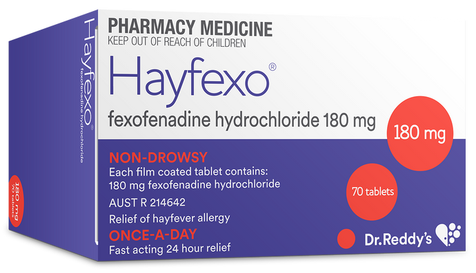 70x HayFexo Fexofenadine Hydrochloride 180mg Tablets