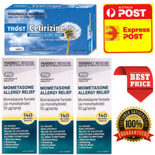 Load image into Gallery viewer, 3x Nasonex Generic Mometasone Nasal Spray + 30x Zyrtec Generic Cetirizine + Express Delivery