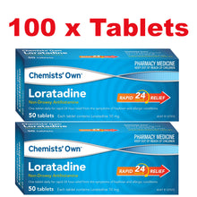 Load image into Gallery viewer, 100 x Loratadine Tablets Chemists&#39; Own 10mg Loratadine
