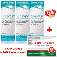 Load image into Gallery viewer, 3x 140 Dose Sensease Mometasone + 100x Paracetamol Tabs
