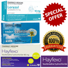 Load image into Gallery viewer, Hayfever Trio, 30x Fexofenadine + 30x Cetirizine + 30x Loratadine - EOFY CLEARANCE