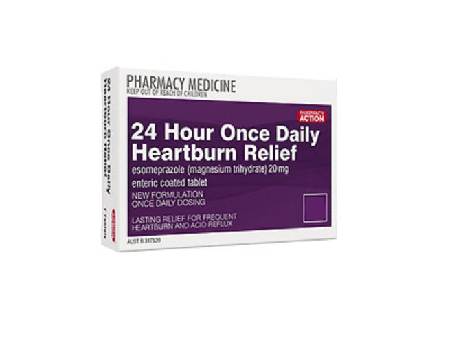 Heartburn Relief,  24Hr Once Daily - Pharmacy Action, Generic Nexium Alternate (Select Your Quantity)