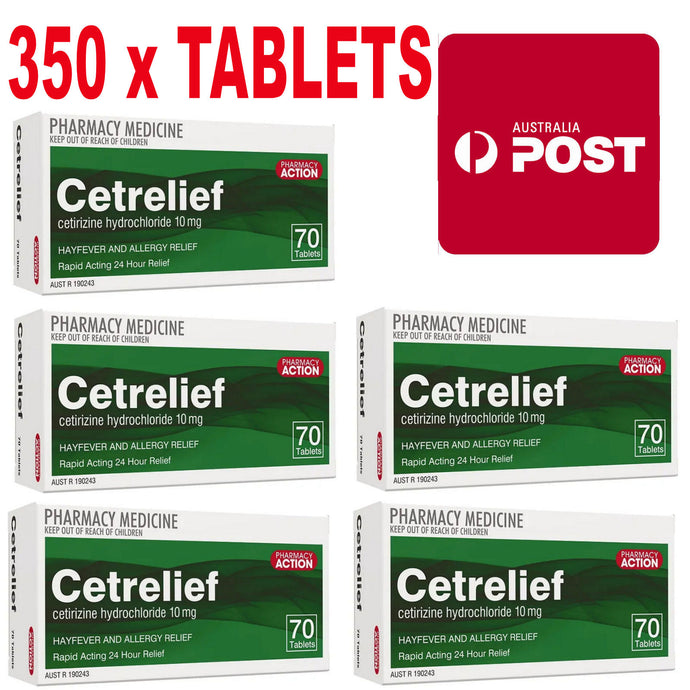 Cetrelief, Pharmacy Action (Generic Zyrtec) Cetirizine Hydrochloride 10gm