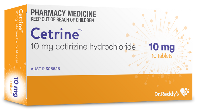 10x Cetirizine 10mg (Cetrine) Dr Reddy's - Bundle
