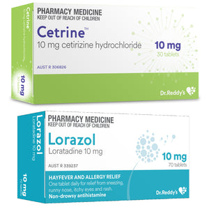 70x Lorazol (Loratadine 10mg) + 30x Cetrine (Cetirizine 10mg)