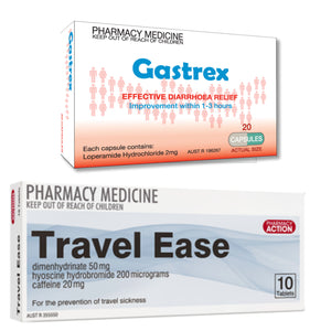 2024 Travellers Combo - 20x Gastrex + 10x Travel Ease