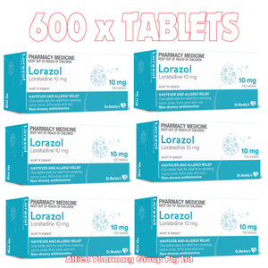 600x Lorazol 10mg, Dr Reddys Loratadine