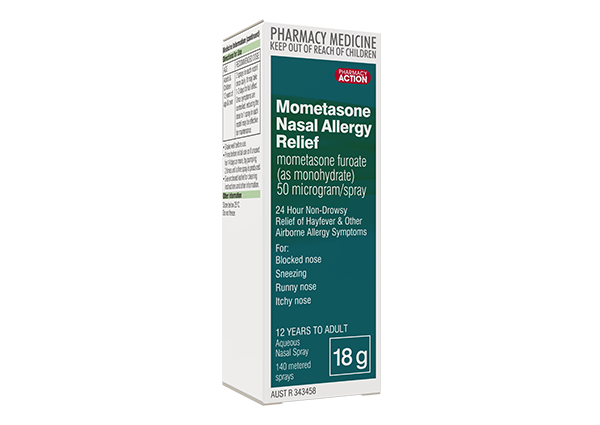1x 140 Dose Mometasone, Nasal Spray - Pharmacy Action - Bundle