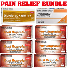 Load image into Gallery viewer, 2026 Pain Relief Bundle (288x Ibuprofen + 50x Panamax + 20x Diclofenac 12.5)
