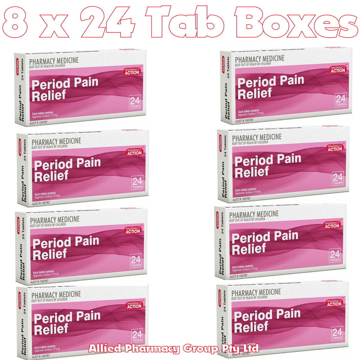 192 x Period Pain Relief, Naproxen 275mg – Allied Pharmacy Group Pty Ltd