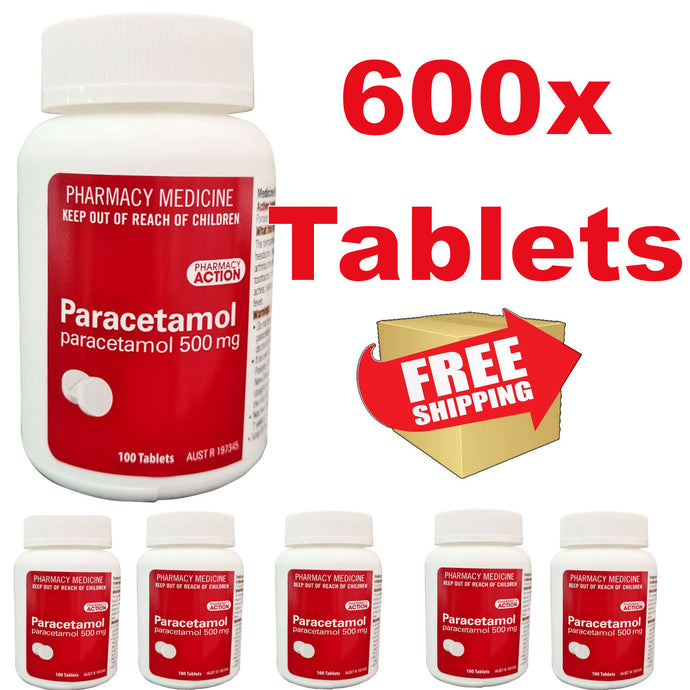600x Generic Health Paracetamol 500mg (Bottle Pack)