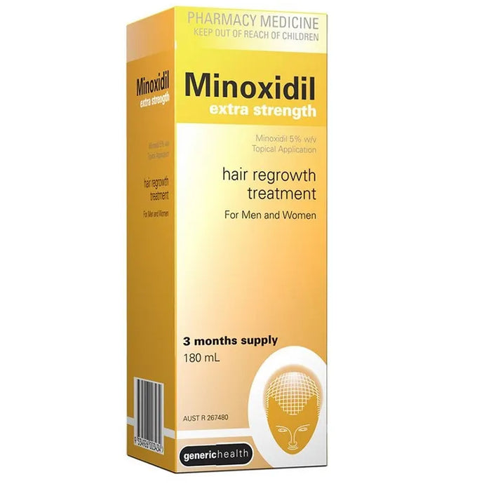 Minoxidil Extra Strength 5% 180ml Regaine Generic 3 month - For Men & Woman - Bundle