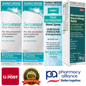 3x Momestasone Nasal Spray + 1x Nasal Decongestant + BONUS ITEM