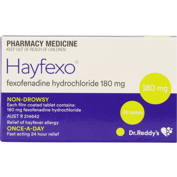 30x Hayfexo 180mg + 30x Lorazol Loratadine 10mg + 10x Cetirizine - Hayfever Combo