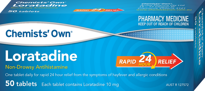 50 x Loratadine Tablets Chemists' Own 10mg Loratadine