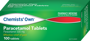 100 x Paracetamol Tablets, Chemists' Own.  Paracetamol 500mg