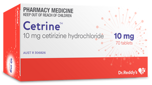 Cetrine, Dr Reddys Cetirizine Hydrochloride 10mg, Generic Zyrtec Alternative