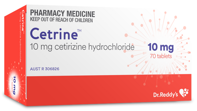 Cetrine, Dr Reddys Cetirizine Hydrochloride 10mg, Generic Zyrtec Alternative