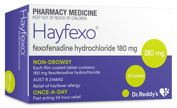 30x HayFexo Fexofenadine Hydrochloride 180mg Tablets