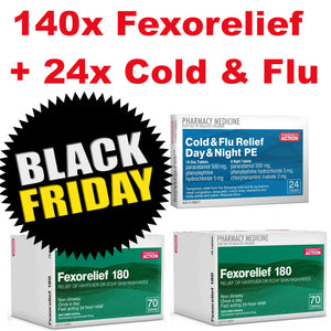 140x Fexorelief + 24x Cold & Flu BlackFriday Promtion