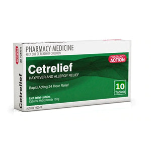 Cetirizine Hydrochloride 10mg, Pharmacy Action - Select Quantity Required