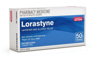 100 x LORASTYNE 10mg Loratodine tablets - Hayfever & allergy relief - Claratyne generic